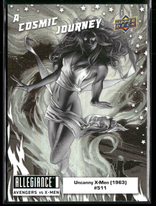 2023 Upper Deck Marvel Allegiance Avengers Vs X-Men A Cosmic Journey Card PJ9 Iron Fist (1975) #15 A Cosmic Journey Black & White Set