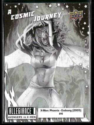 2023 Upper Deck Marvel Allegiance Avengers Vs X-Men A Cosmic Journey Card PJ9 Iron Fist (1975) #15 A Cosmic Journey Black & White Set
