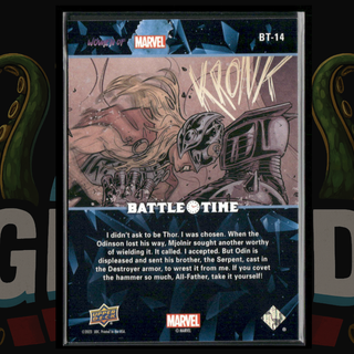 2024 UD Women of Marvel Battle Time Card BT14 The Mighty Thor vs The Destroyer