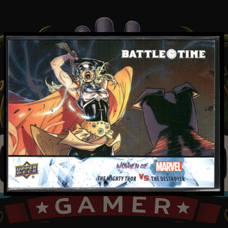 2024 UD Women of Marvel Battle Time Card BT14 The Mighty Thor vs The Destroyer