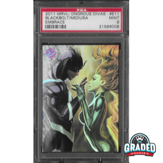 2011 Marvel Dangerous Divas Embrace E11 Medusa & Blackbolt PSA 9 *ENDING 8/8 ON WHATNOT*