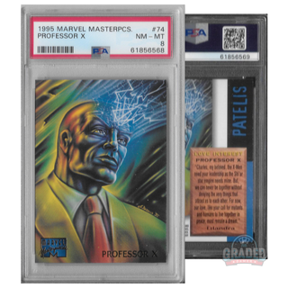 1995 Marvel Masterpieces Card 74 Professor Xavier PSA 9
