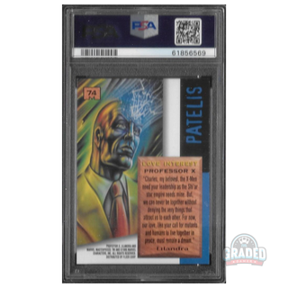 1995 Marvel Masterpieces Card 74 Professor Xavier PSA 9