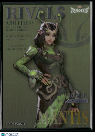 2026 Cardfun Marvel Rivals Eternal Glory Card MR-Z-20 Mantis Hero Debut