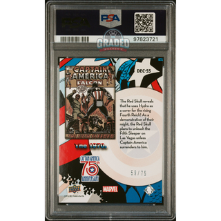 2016 Captain America 75th Anniversary Card 55 Captain America V. 1 #148 White 59/75 PSA 10