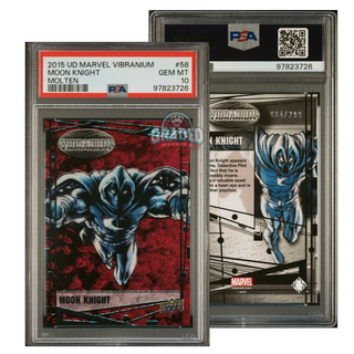 2015 UD Marvel Vibranium Card 58 Moon Knight Molten /299 PSA 10