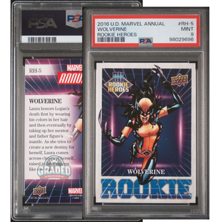 2016 Upper Deck Marvel Annual Rookie Heroes Card RH-5 X-23 Wolverine PSA 9