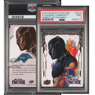 2018 Upper Deck Black Panther Streets Of Wakanda Card SW10 A Colorful Community PSA 10