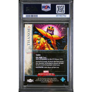 2007 Marvel Masterpieces Card 84 Thanos Foil PSA 10