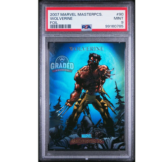 2007 Marvel Masterpieces Card 90 Wolverine Foil PSA 9