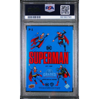 2024 Upper Deck DC Preview Card P1 Superman PSA 10