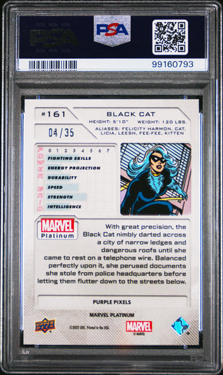 2023 Upper Deck Marvel Platinum Card 161 Black Cat PSA 10