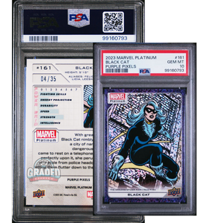 2023 Upper Deck Marvel Platinum Card 161 Black Cat PSA 10