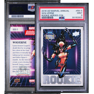 2016 UD Marvel Annual Rookie Heroes Card RH-5 X-23 Wolverine Silver PSA 9