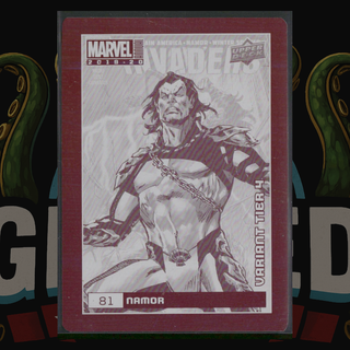 2020 UD Marvel Annual Card 81 Namor Variant Cover Printing Plate Magneta