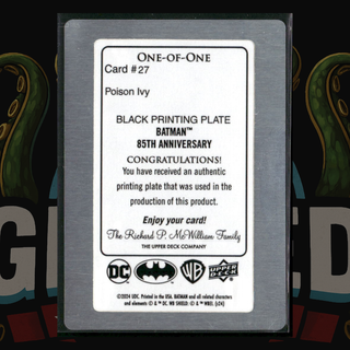 2024 UD Batman 85th Anniversary Card 27 Poison Ivy Printing Plate Black