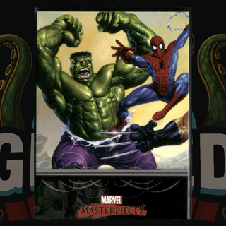 2007 UD Marvel Masterpieces Card 1 Title Card Hulk/Spider-Man