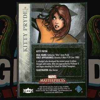 2007 UD Marvel Masterpieces Card 47 Kitty Pryde Foil