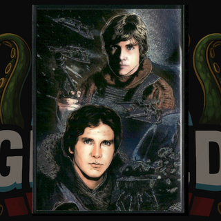 2010 Topps Star Wars Galaxy 5 Etched Foil Card 1 Luke Skywalker Han Solo Joe Corroney