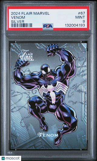 2024 Upper Deck Flair Marvel Card 67 Venom Silver PSA 9