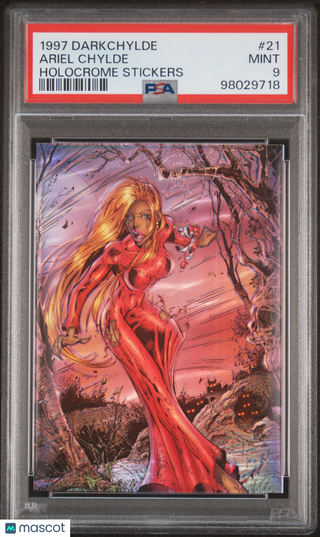 1997 Krome Darkchylde Holochrome Stickers 21 Ariel Chylde PSA 9